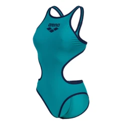 Womens Arena One Biglogo Swimsuit – Green -Arena 001198 650 W ARENA ONE BIGLOGO ONE PIECE 001 FL S