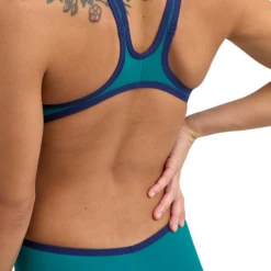 Womens Arena One Biglogo Swimsuit – Green -Arena 001198 650 W ARENA ONE BIGLOGO ONE PIECE 005