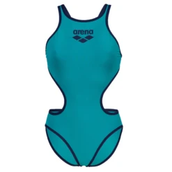 Womens Arena One Biglogo Swimsuit – Green -Arena 001198 650 W ARENA ONE BIGLOGO ONE PIECE 005 F S