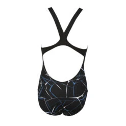 Arena Water Girls Black / Grey Swimsuit -Arena 001296 505 WATER BACK