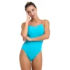 Arena Lace Back Blue Swimsuit 2 Arena Lace Back Blue Swimsuit -Arena 004651 840 WOMENS SWIMSUIT LACE BACK SOLID 001 001