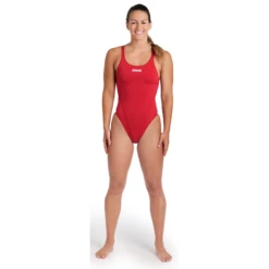 Arena Team Solid Tech Red Swimsuit 15 Arena Team Solid Tech Red Swimsuit -Arena 004763 450 WOMENS TEAM SWIMSUIT SWIM TECH SOLID 003 O