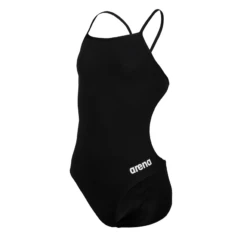Arena Challenge Solid Girls Swimsuit – Black -Arena 004765 550 GIRLS TEAM SWIMSUIT CHALLENGE SOLID 001 FL S