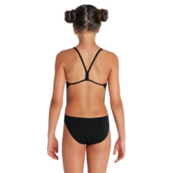 Arena Challenge Solid Girls Swimsuit – Black