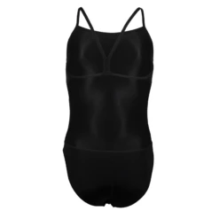 Arena Challenge Solid Girls Swimsuit – Black -Arena 004765 550 GIRLS TEAM SWIMSUIT CHALLENGE SOLID 006 B S