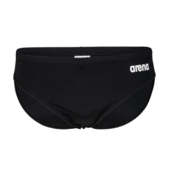 Arena Team Solid Black Brief -Arena 004773 550 MENS TEAM SWIM BRIEFS SOLID 005 F S