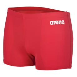 Arena Team Solid Red Short -Arena 004776 450 MENS TEAM SWIM SHORT SOLID 001 FL S