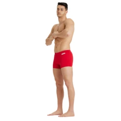 Arena Team Solid Red Short -Arena 004776 450 MENS TEAM SWIM SHORT SOLID 003 O