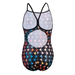 Arena Carnival Girls Black Swimsuit -Arena 005997 950 GIRL ARENA CARNIVAL SWIMSUIT LIGHTDROP BACK 006 B S