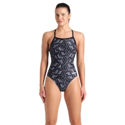 Arena Escape Lightdrop Black Swimsuit -Arena 007740 500 WOMENS ARENA ESCAPE SWIMSUIT LIGHTDROP BACK 001 Copy