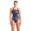 Arena Crackle Challenge Black Swimsuit -Arena 007910 500 WOMENS ARENA TEAM CRACKLE SWIMSUIT CHALLENGE BACK 001