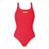 Arena ‘Solid Pro’ Medium Leg Fluo Red Swimsuit -Arena 2A242 476 SOLID PRO FRONT