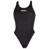 Arena ‘Solid Tech’ High Leg Black Swimsuit -Arena products solid high 2a241 55 a