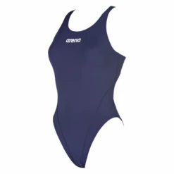Arena ‘Solid Tech’ High Leg Navy Swimsuit