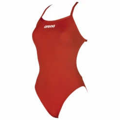 Arena Red ‘Solid Light Tech’ High Leg Swimsuit -Arena products solid lightech high 45 b